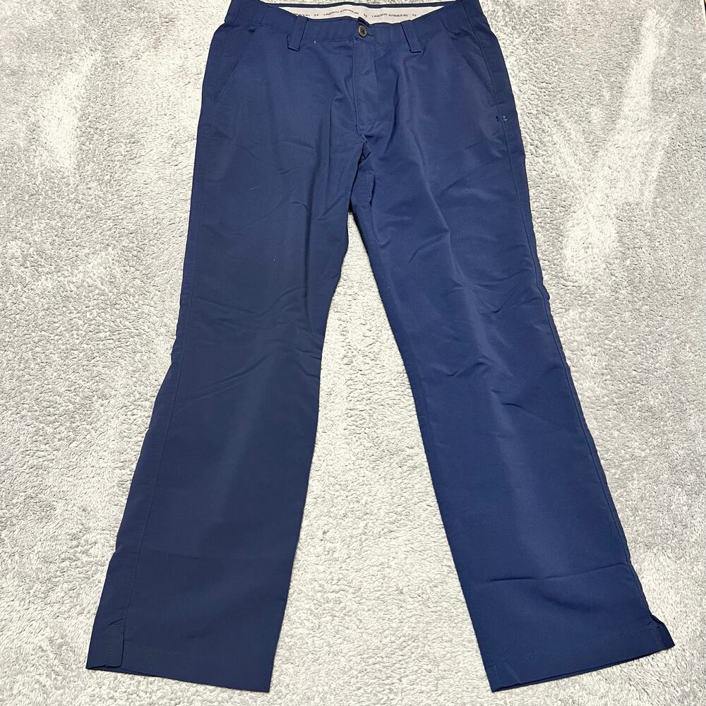 Under Armour Pants Mens 34 x30 Match Play Golf Blue Loose 1248089
